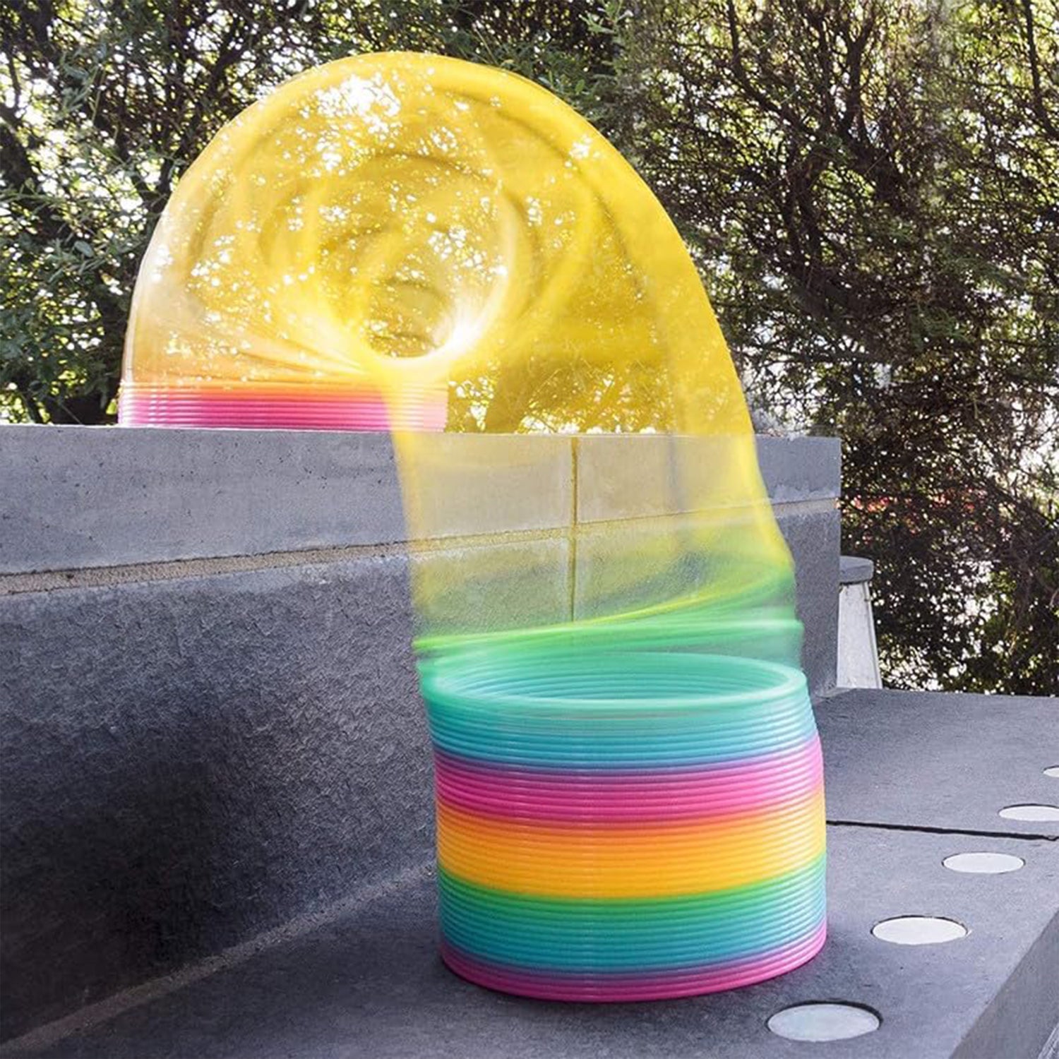 Rainbow Slinky Spring Toy – Compact, Portable Fun Toy for Kids & Adults, Great for Birthdays (1 Pc) Rainbow Slinky Spring Toy – Compact, Portable Fun Toy for Kids & Adults, Great for Birthdays (1 Pc)